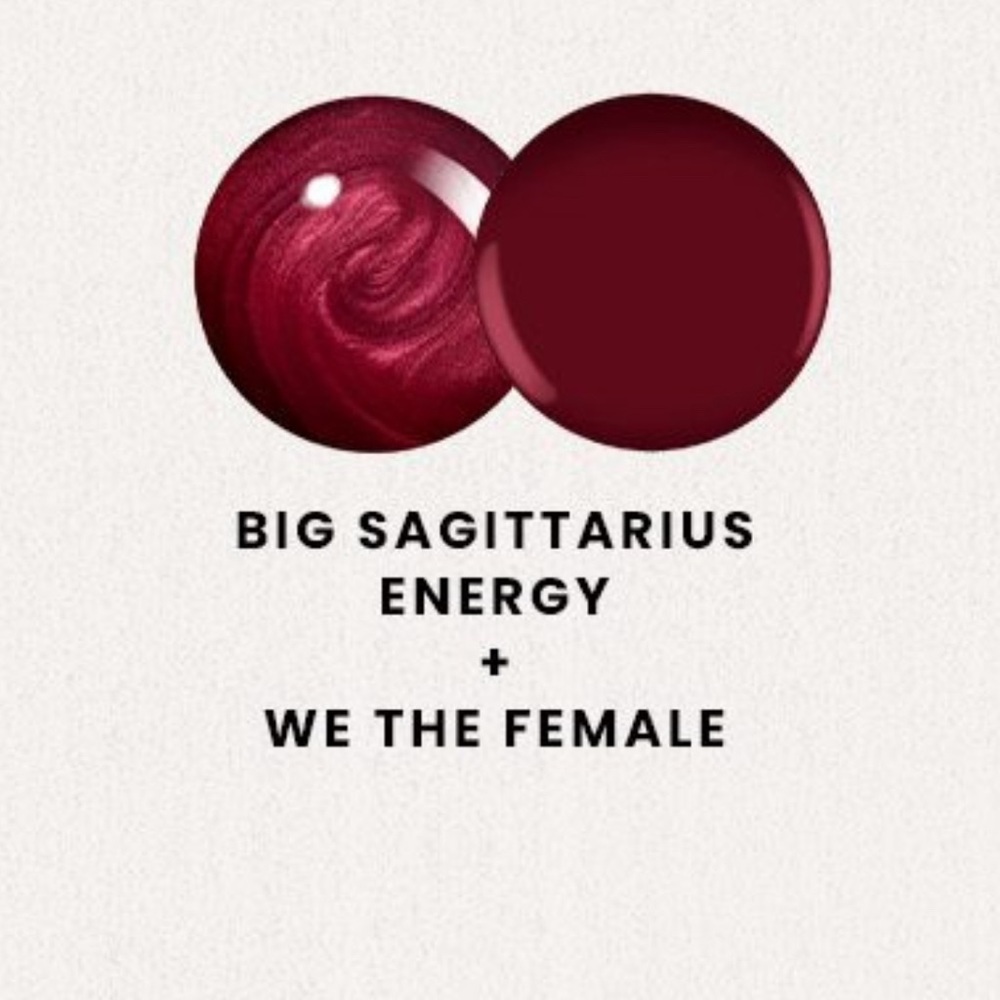 OPI Gel Color big Sagittarius energy & we the female fall burgundy set